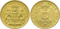 Kaiserreich Hamburg 20 Mark Freie und Hansestadt