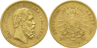 Kaiserreich Württemberg 20 Mark König Karl