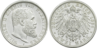 Kaiserreich Württemberg 2 Mark Wilhelm II.