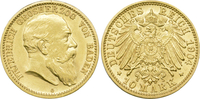Kaiserreich Baden 10 Mark Friedrich I. Grosherzog
