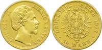 Kaiserreich Bayern 10 Mark König Ludwig II.