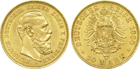 Kaiserreich Preussen 10 Mark Kaiser Friedrich III.