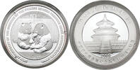 China 10 Yuan 1 Unze 2009 Panda st in Kapsel