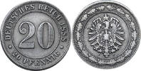 Kaiserreich Kleinmünzen 20 Pfennig 1888 F Kursmünze ss 15,00 EUR  zzgl. 4,00 EUR Versand