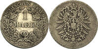 Kaiserreich Kleinmünzen 1 Mark 1873 F Kursmünze s-ss 10,00 EUR  zzgl. 4,00 EUR Versand