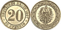 Kaiserreich Kleinmünzen 20 Pfennig 1887 A Kursmünze f.st 39,00 EUR  zzgl. 4,00 EUR Versand