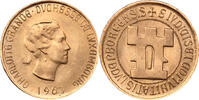 Luxemburg Charlotte  100 Jahre Stadt Luxemburg Medaille zu 20 Francs 1963 f.st