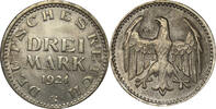 Weimarer Republik 3 Mark 1924 G ss+ 59,00 EUR  zzgl. 4,00 EUR Versand