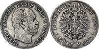 Kaiserreich Preußen 5 Mark Kaiser Wilhelm I -