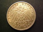 Anhalt 3 Mark 1911 Friedrich II. 1904-1918 vzgl, Kratzer