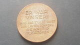 Drittes Reich Medaille Hindenburg Todestag 1934 Medaille von Mayer & Wilhelm auf seinen Tod vzgl, rau