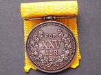Dänemark Feuerwehr Medaille 1906 für 25 Dienstjahre am Band stgl