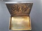 Deutsches Reich Silber Dose mit Deckel um 1890 Liebespaar mit 3 Musikanten 98x73x15mm ss