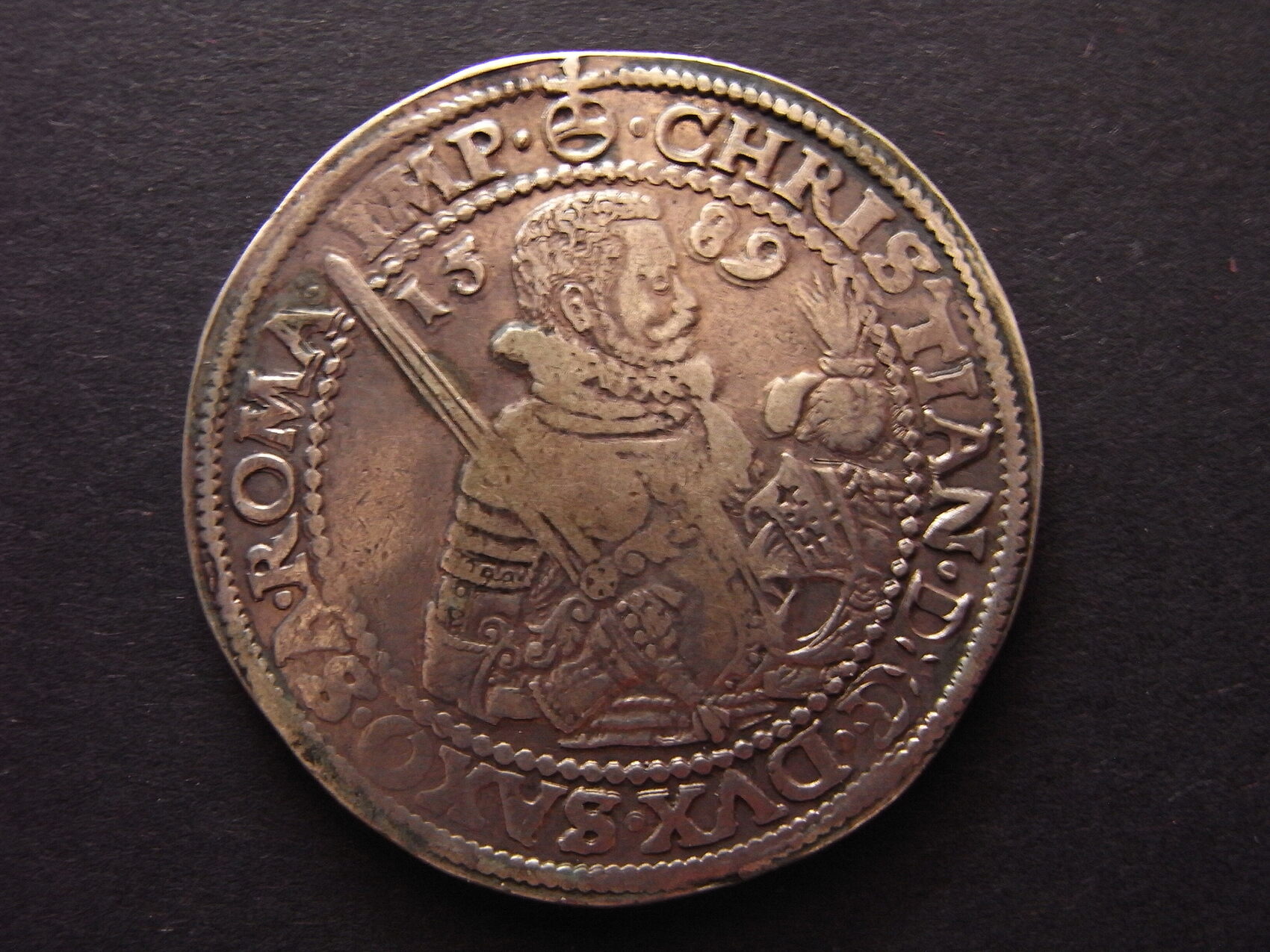 Sachsen Taler 1589 HB Christian I. 15861591 ss
