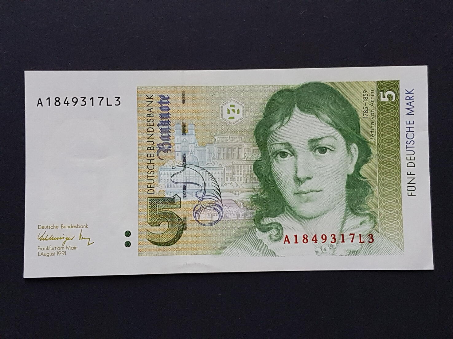 5 Deutsche Mark Schein 1991 Wert BRD 5 Deutsche Mark 1991 I | MA-Shops