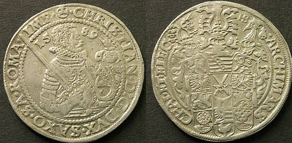 Sachsen 1 Taler 1589 ss