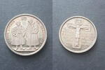 Sachsen Medaille auf das Konfessionsjubiläum Silbermedaille von Krüger -