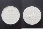 DDR Porzellanmedaille Segelschiff Bark Rostock Schifffahrtsmuseum Rostock -