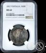 Portugal 1857 500 REIS – Pedro V – Lisbon NGC MS 62