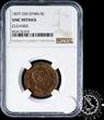 SPAIN 1877 5 CÉNTIMOS – Alfonso XII – BARCELONA NGC UNC Details