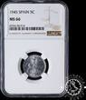 Spain 1945 5 CÉNTIMOS – Franco – NGC MS 66
