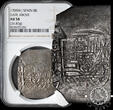 SPAIN 1709 8 REALES – Felipe V – Madrid J – TOP POP NGC AU 58