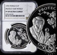 TONGA 1993 1 PA’ANGA – Protect our World – TOP POP NGC PF 69 ULTRA CAMEO