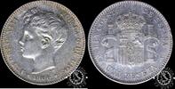 SPAIN 1 PESETA Alfonso XIII SM V -