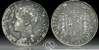 SPAIN 1 PESETA Alfonso XIII PG V -