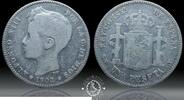 SPAIN 1 PESETA Alfonso XIII SM V -
