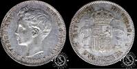 SPAIN 1 PESETA Alfonso XIII SM V -