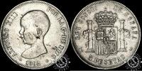 Spain 5 PESETAS 5 PESETAS – Alfonso XIII – PG M -
