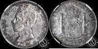 Spain 1 PESETA 1 PESETA – ALFONSO XIII – SM V -