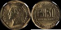VENEZUELA 50 BOLIVARES 50 BOLIVARES TRIAL STRIKE – Struck in Brass – Maracay – -