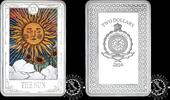 Niue 2 DOLLARS – 1 Silver Ounce – Tarot Cards – THE SUN – -