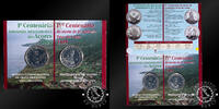 Portugal 2 x 100 ESCUDO 2 x 100 ESCUDOS – Official Mint Coincard – Azores & Prior do Crato – -