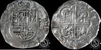 SPAIN 8 REALES - Philip II - Toledo - OMNIVM - VIII Retrogade -