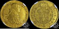 Spain / Colombia 1810 ESCUDO – Carlos IV – POPAYAN JF – NGC TOP POP NGC AU 58