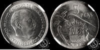 SPAIN 5 PESETAS 5 PESETAS – Franco -