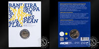 Portugal 2 EURO 2 Euro – Official Coincard – Flag of Europe – -