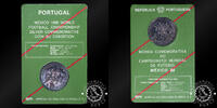 Portugal 100 ESCUDOS 100 ESCUDOS – Official Mint Coincard – World Cup México '86 – -
