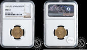 SPAIN 1 PESETA 1947 *52 1 PESETA - Franco - NGC MS 64 120,00 EUR  zzgl. 8,00 EUR Versand
