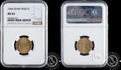 SPAIN 1 PESETA 1944 1 PESETA - Franco - NGC MS 64 90,00 EUR  zzgl. 8,00 EUR Versand