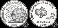 ARGENTINA 5 PESOS 2003 5 PESOS - FIFA World Cup Germany 2006 - Proof 90,00 EUR  zzgl. 8,00 EUR Versand