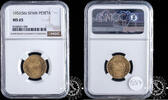 SPAIN PESETA 1953 *56 1 PESETA - Franco - NGC MS 65 80,00 EUR  zzgl. 8,00 EUR Versand