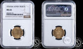 SPAIN PESETA 1953 *56 1 PESETA - Franco - NGC MS 65 80,00 EUR  zzgl. 8,00 EUR Versand