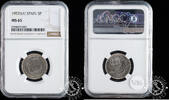 SPAIN 5 PESETAS 1957 *61 5 PESETAS - Franco - NGC MS 65 100,00 EUR  zzgl. 8,00 EUR Versand