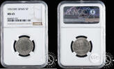 SPAIN 5 PESETAS 1957 *59 5 PESETAS - Franco - NGC MS 65 80,00 EUR  zzgl. 8,00 EUR Versand