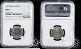 SPAIN 5 PESETAS 1957 *59 5 PESETAS - Franco - NGC MS 65 80,00 EUR  zzgl. 8,00 EUR Versand