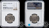 SPAIN 25 PESETAS 1957 *67 25 PESETAS - Franco - NGC MS 65 75,00 EUR  zzgl. 8,00 EUR Versand